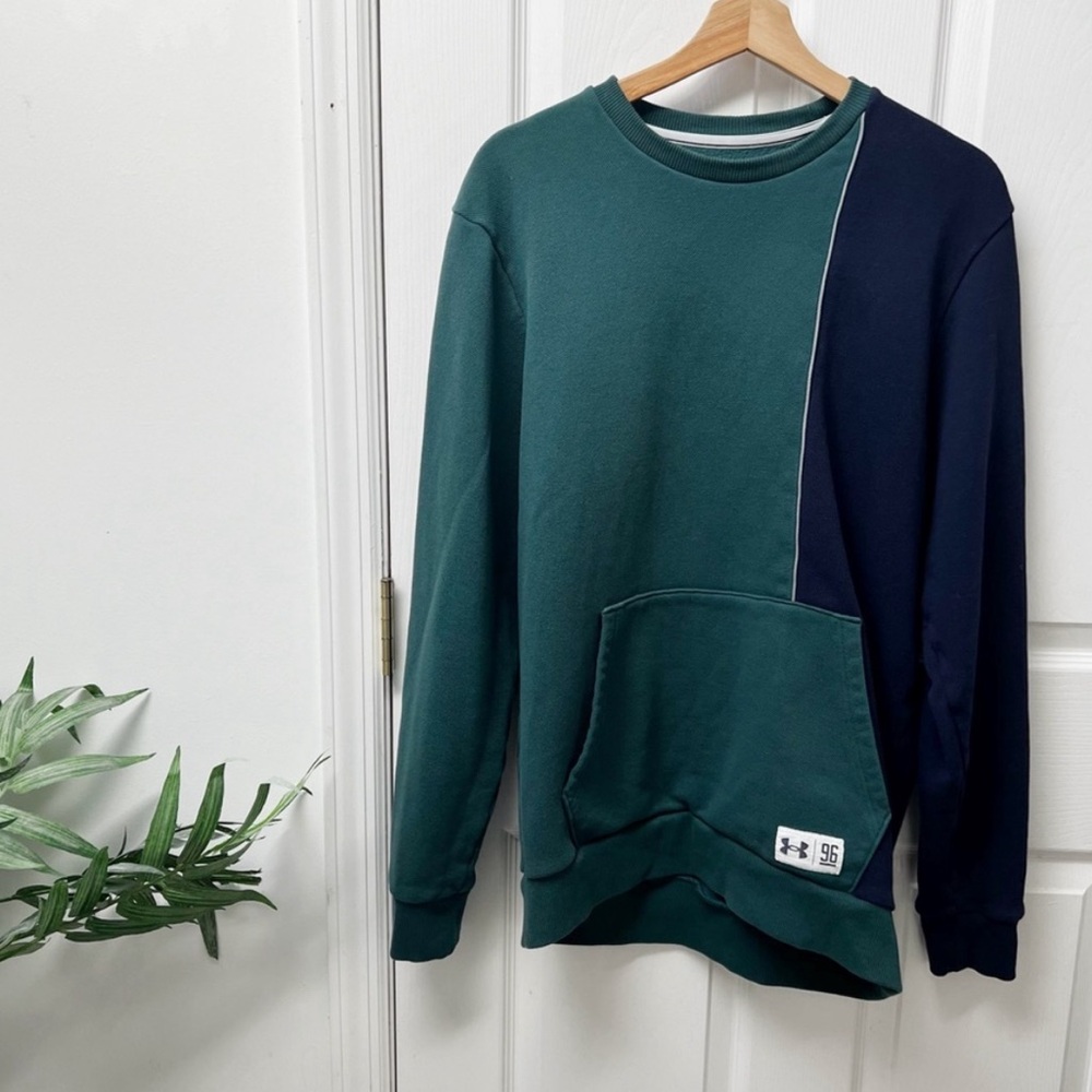 Under Armour Loose Playback Fleece Colorblock Retro Crewneck